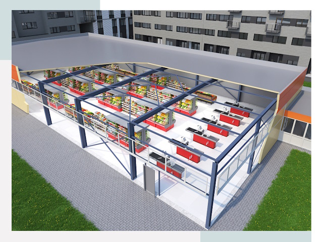 Строительство магазинов в Симферополь от 623 руб. за м²